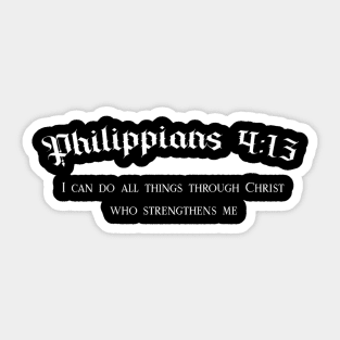 Philippians 413 Christian Bible Verse Religious for Men Women Sticker
